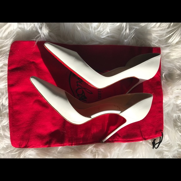 White Christian Louboutin Heels - Picture 2 of 7